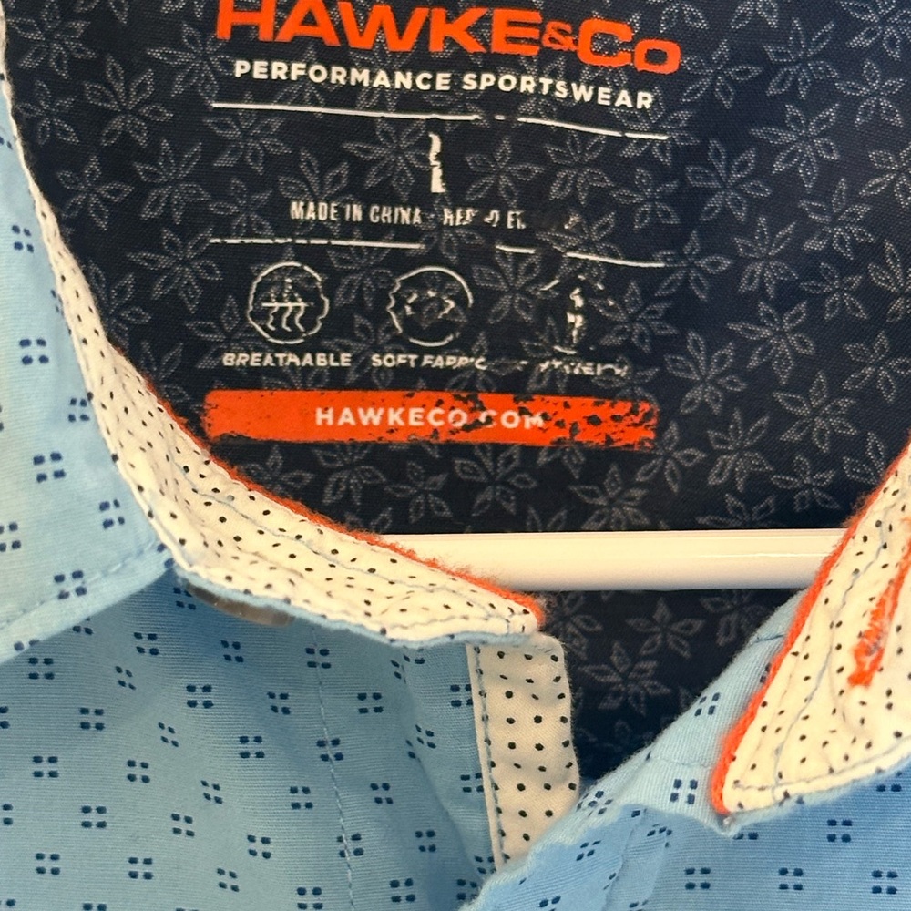 Hawke & Co Light Blue Casual Button-Down Shirt - Picture 2 of 5